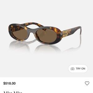 Miu Miu Brown Tortoise Sunglasses